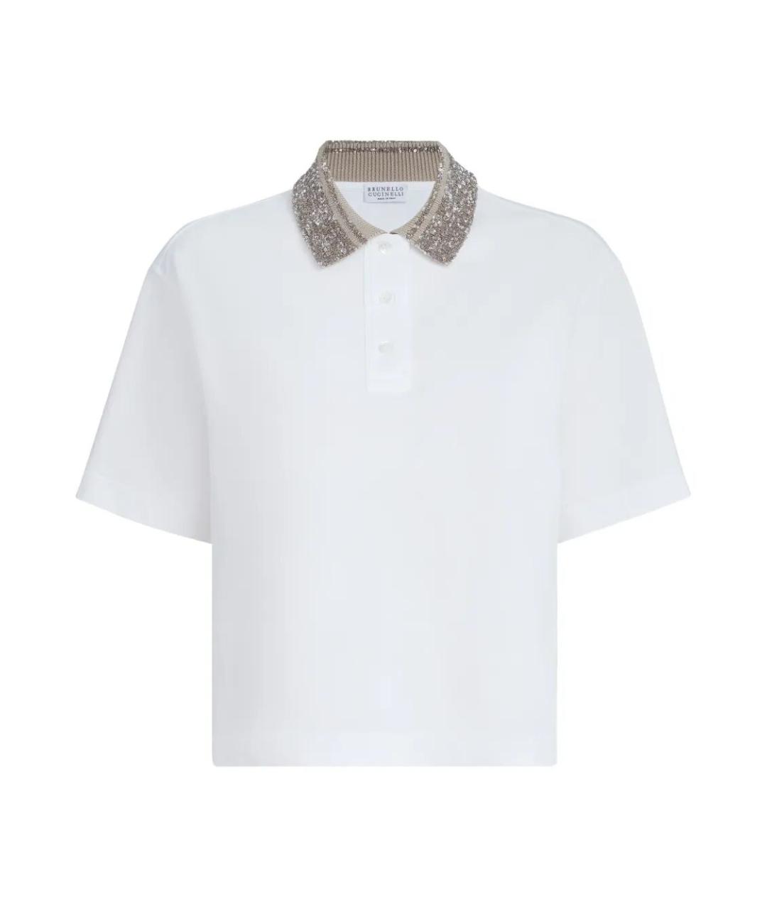 BRUNELLO CUCINELLI Белая хлопковая футболка, фото 1