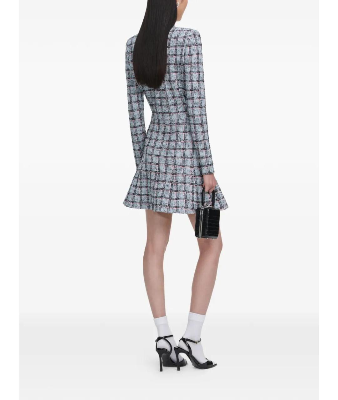 SELF-PORTRAIT Синее хлопковое повседневное платье, фото 2