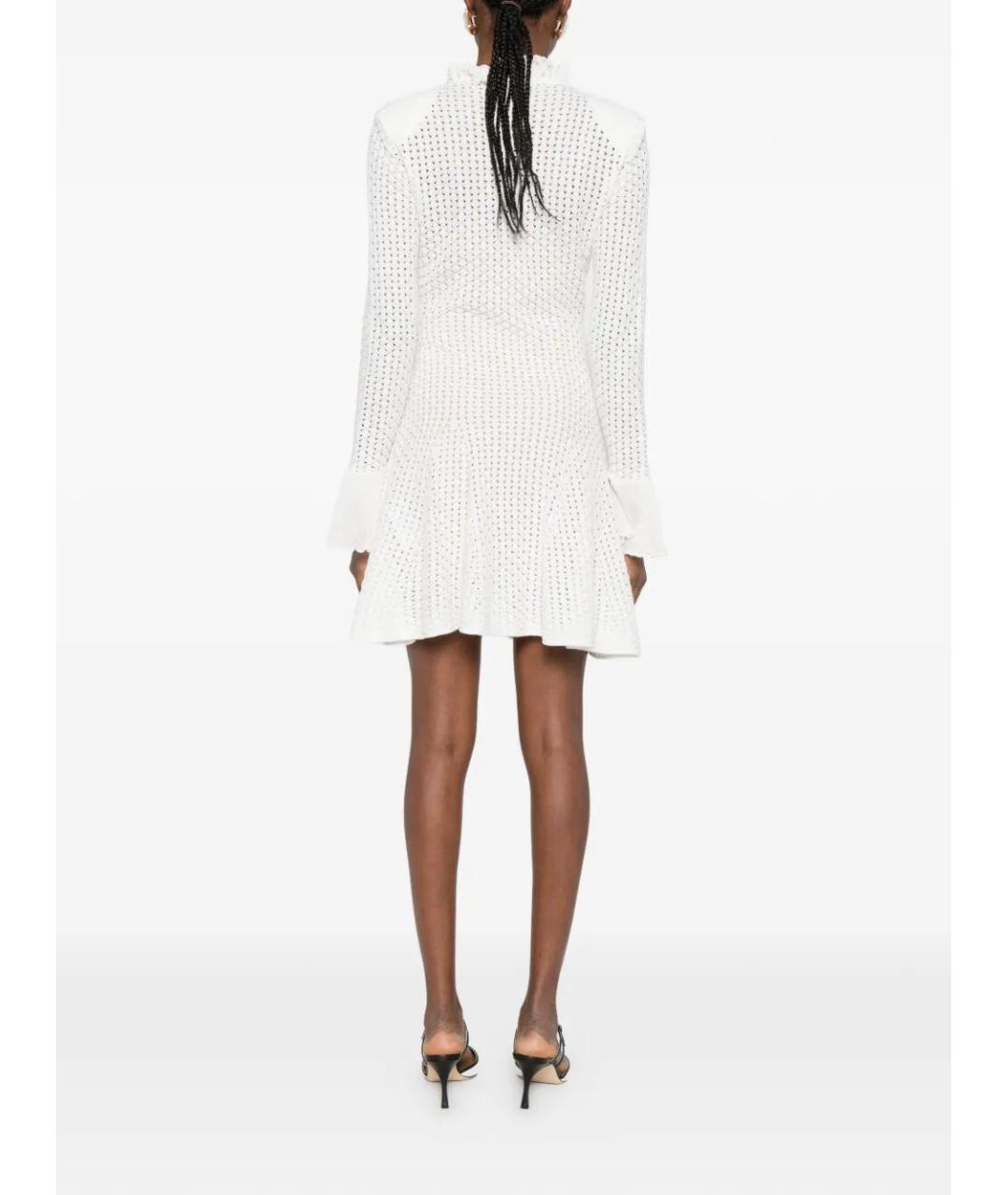 SELF-PORTRAIT Белое хлопковое повседневное платье, фото 3