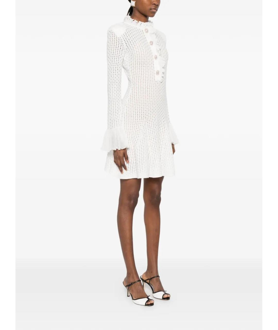 SELF-PORTRAIT Белое хлопковое повседневное платье, фото 4