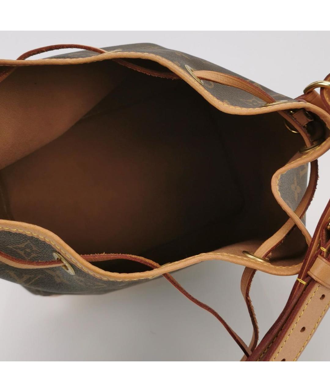 LOUIS VUITTON Коричневая кожаная сумка через плечо, фото 6