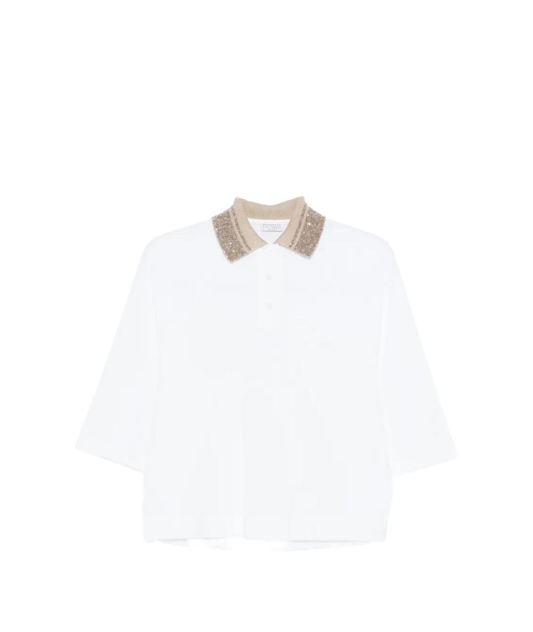 BRUNELLO CUCINELLI Белая хлопковая футболка, фото 1