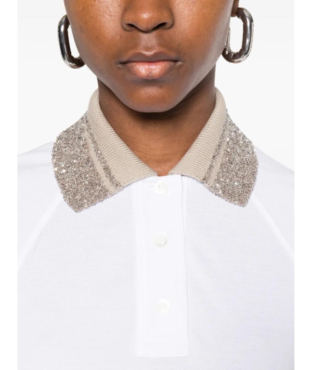 BRUNELLO CUCINELLI Белая хлопковая футболка, фото 5