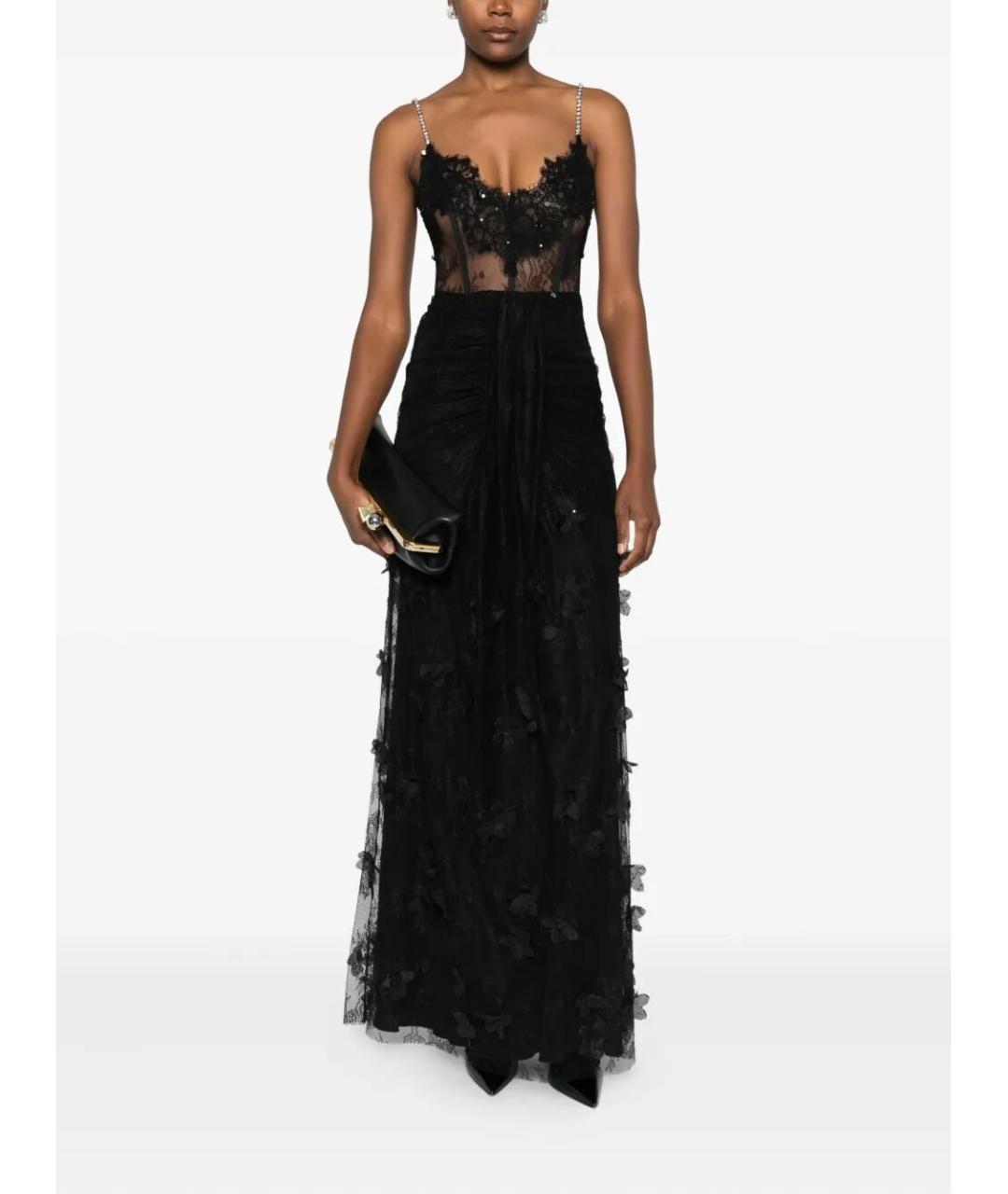 NISSA Черное полиэстеровое вечернее платье, фото 4