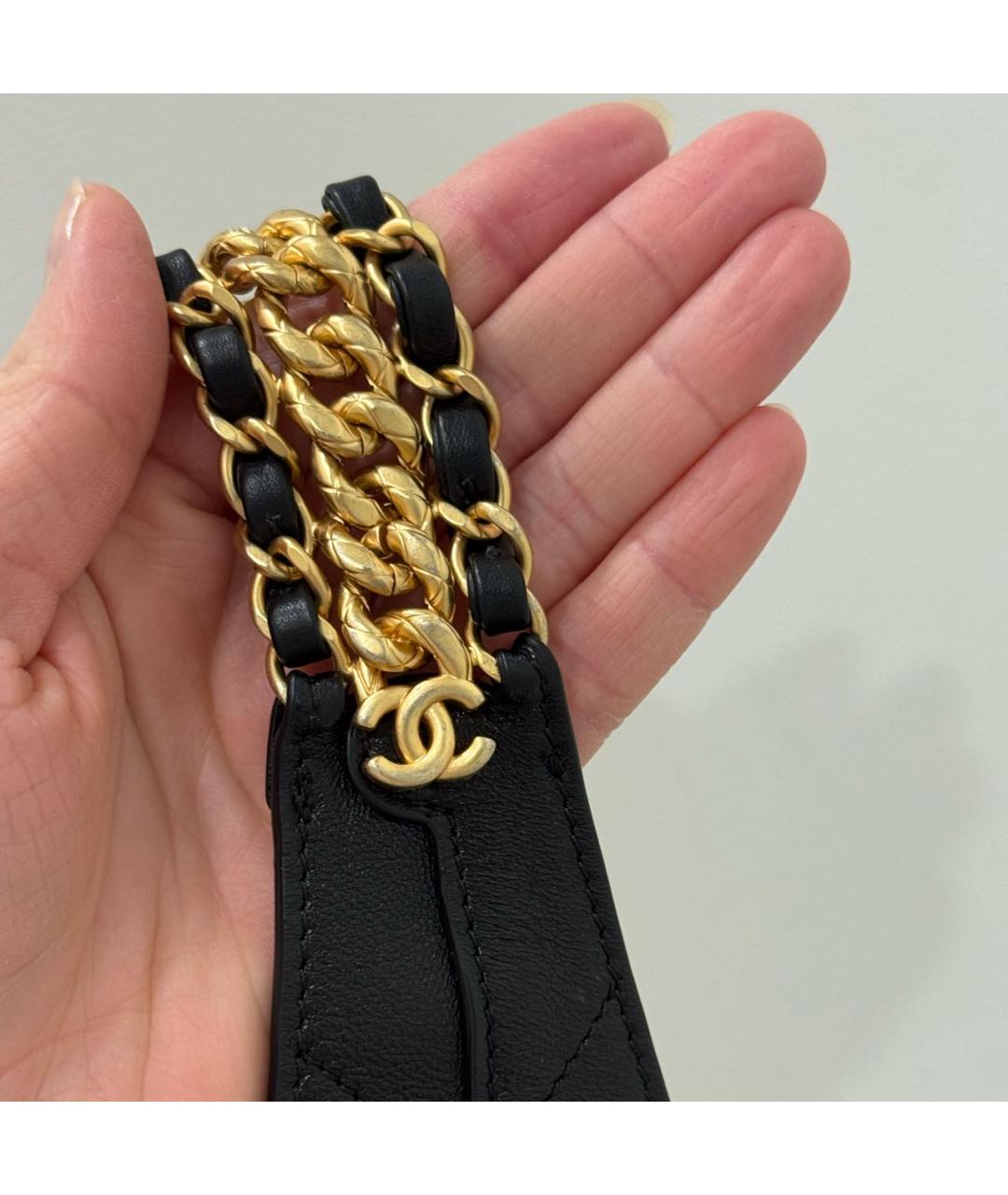 CHANEL Черная кожаная сумка тоут, фото 5