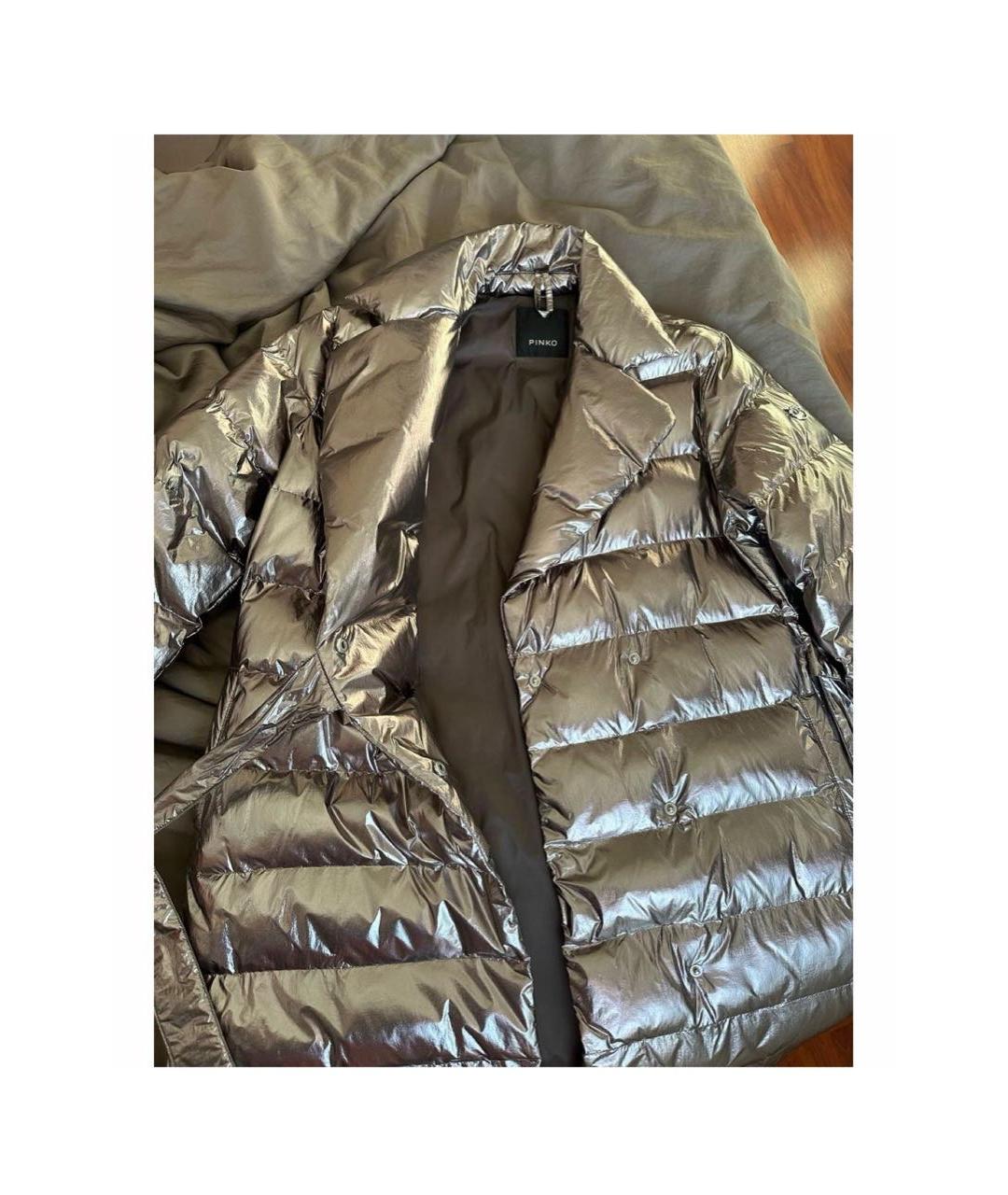 PINKO Серебрянный пуховик, фото 5