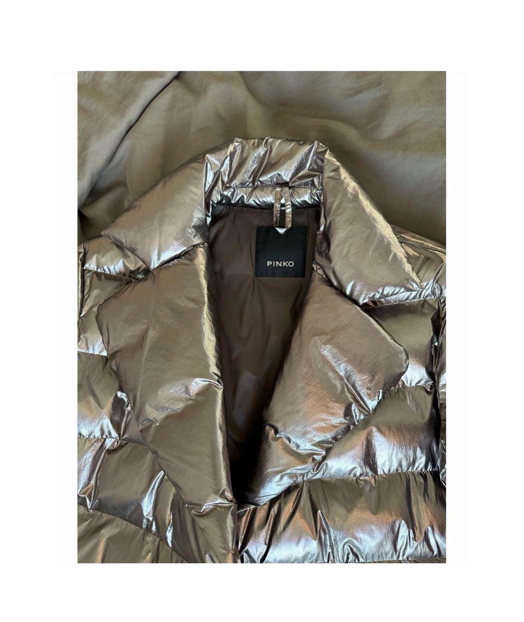 PINKO Серебрянный пуховик, фото 3