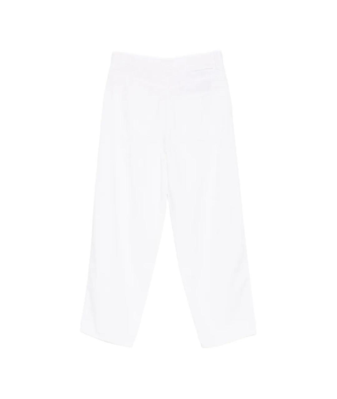 PINKO Белые хлопко-лиоцелловые прямые джинсы, фото 2