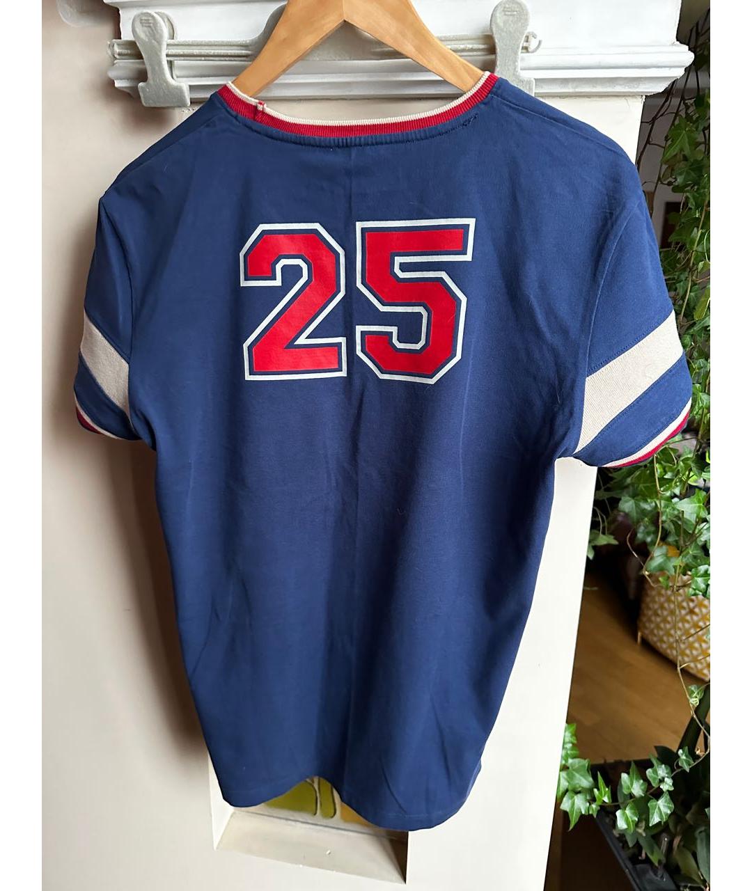 GUCCI Синяя хлопковая футболка, фото 2