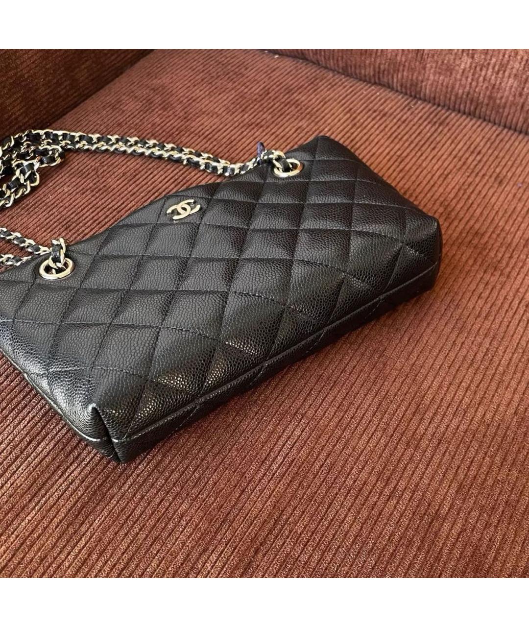 CHANEL Черная кожаная сумка через плечо, фото 6