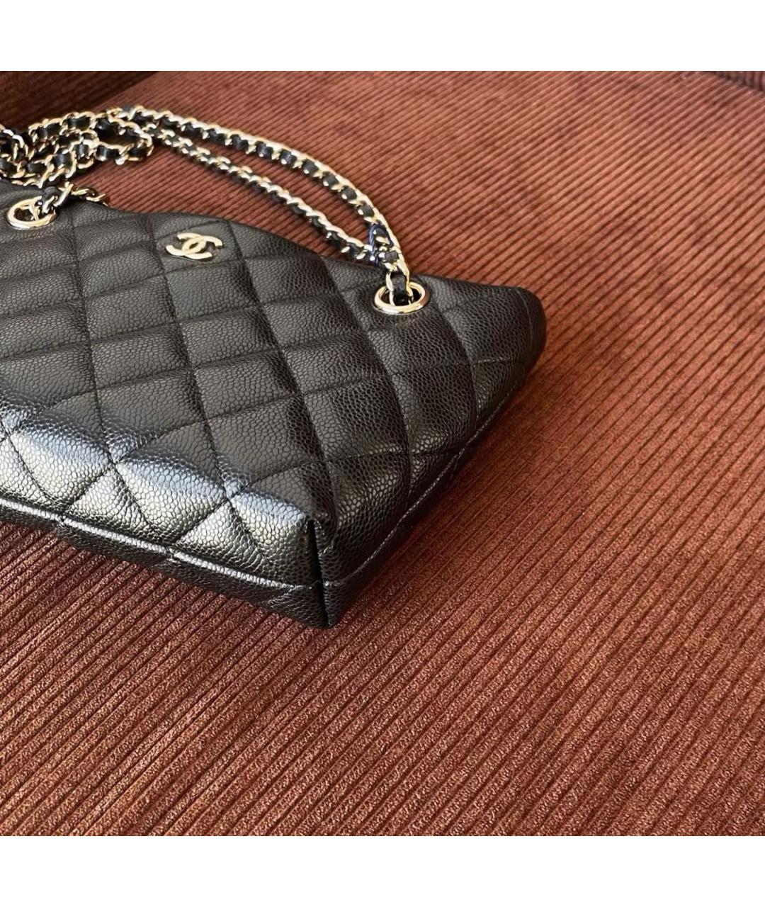 CHANEL Черная кожаная сумка через плечо, фото 7