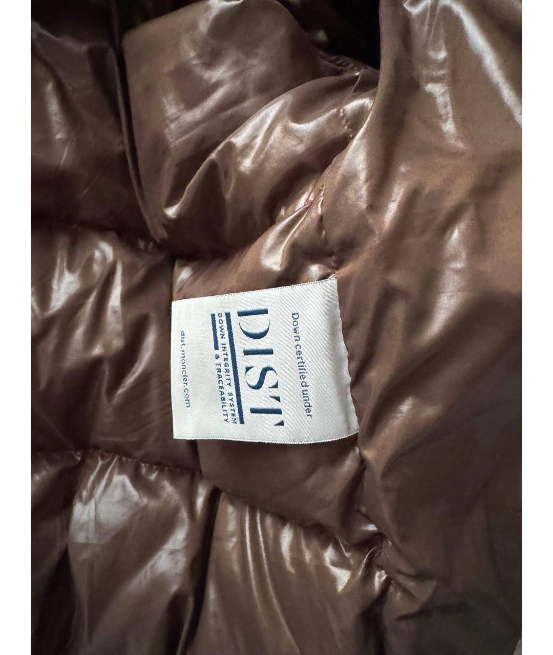 MONCLER Красный синтетический пуховик, фото 8