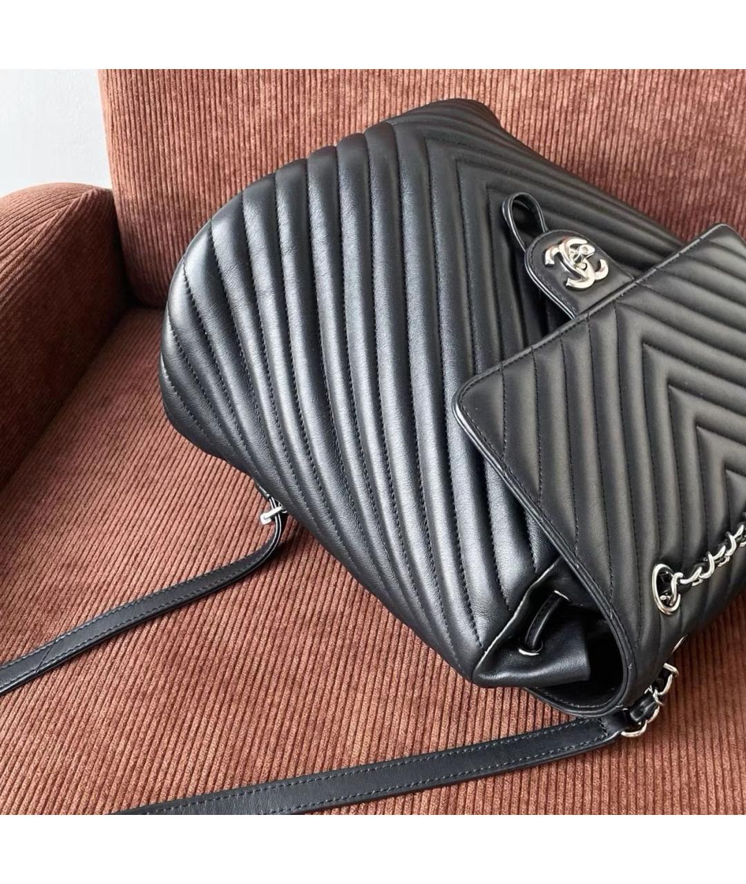 CHANEL Черный кожаный рюкзак, фото 7