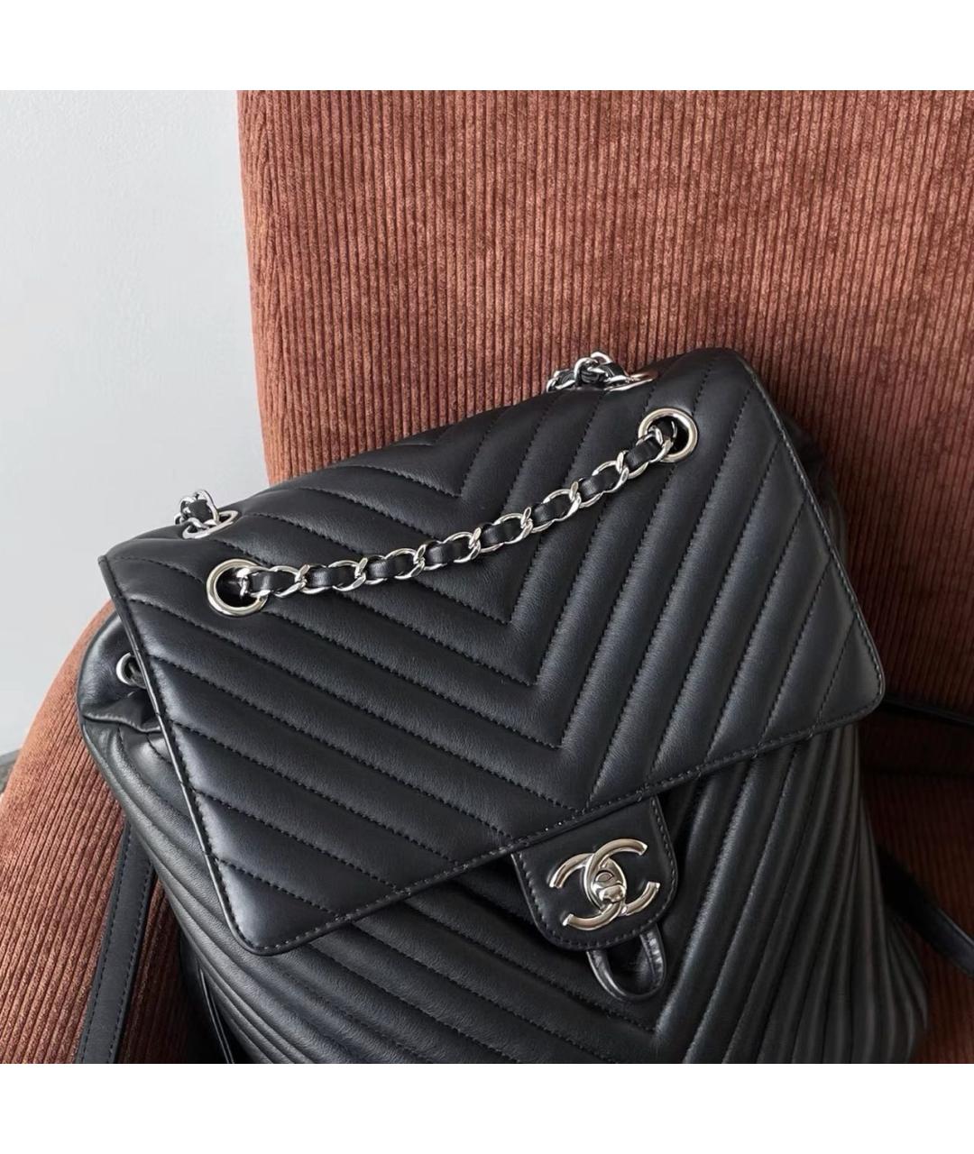 CHANEL Черный кожаный рюкзак, фото 2