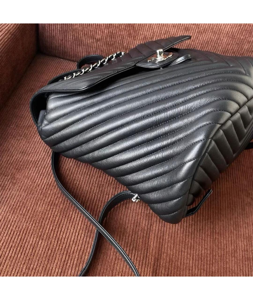 CHANEL Черный кожаный рюкзак, фото 5