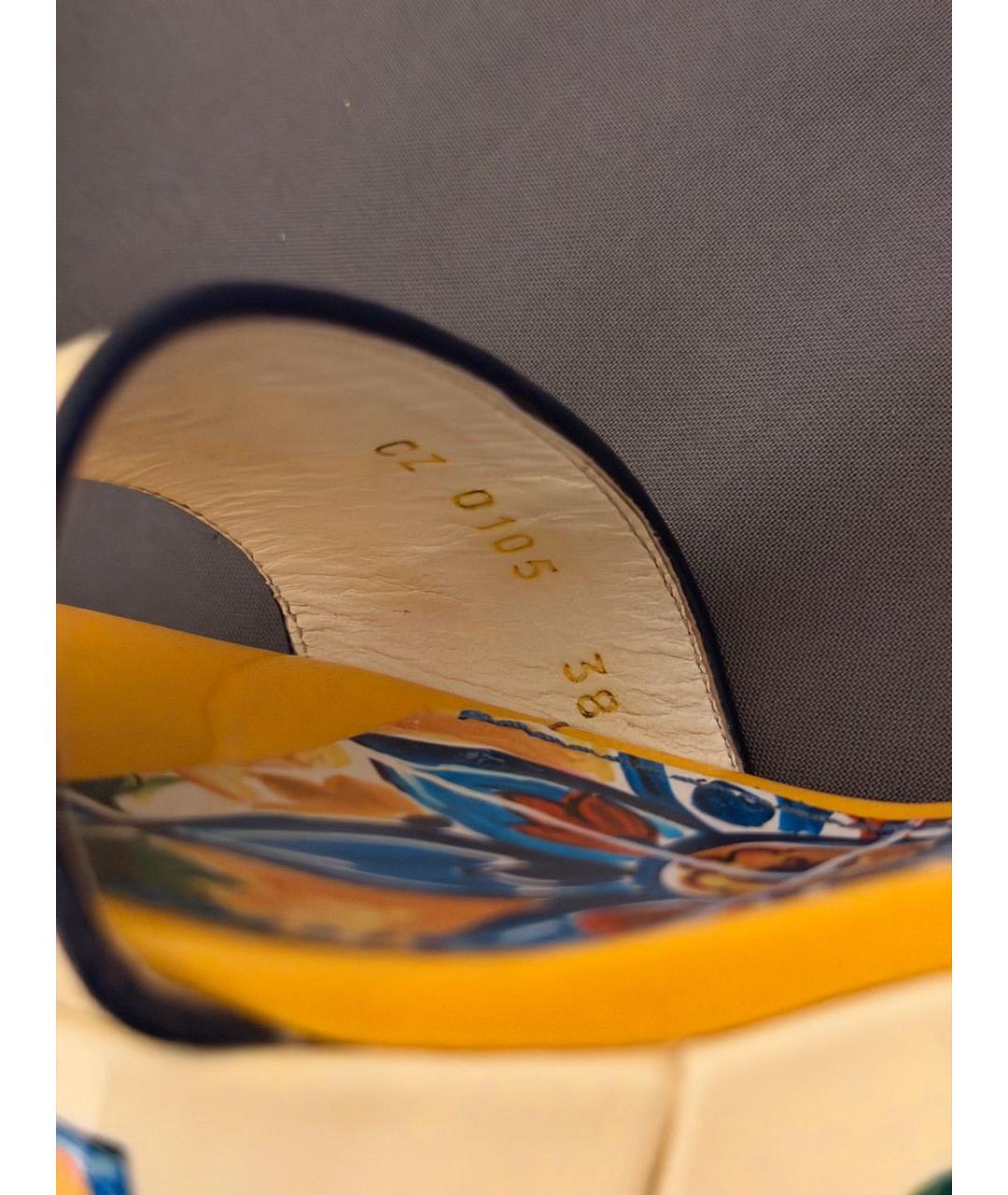 DOLCE&GABBANA Мульти босоножки из лакированной кожи, фото 5