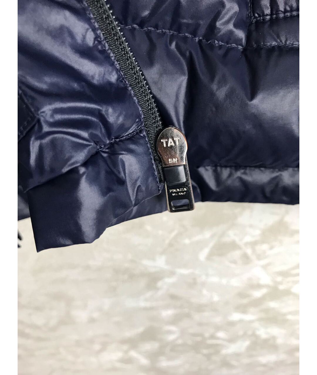 PRADA Темно-синяя синтетическая куртка, фото 5