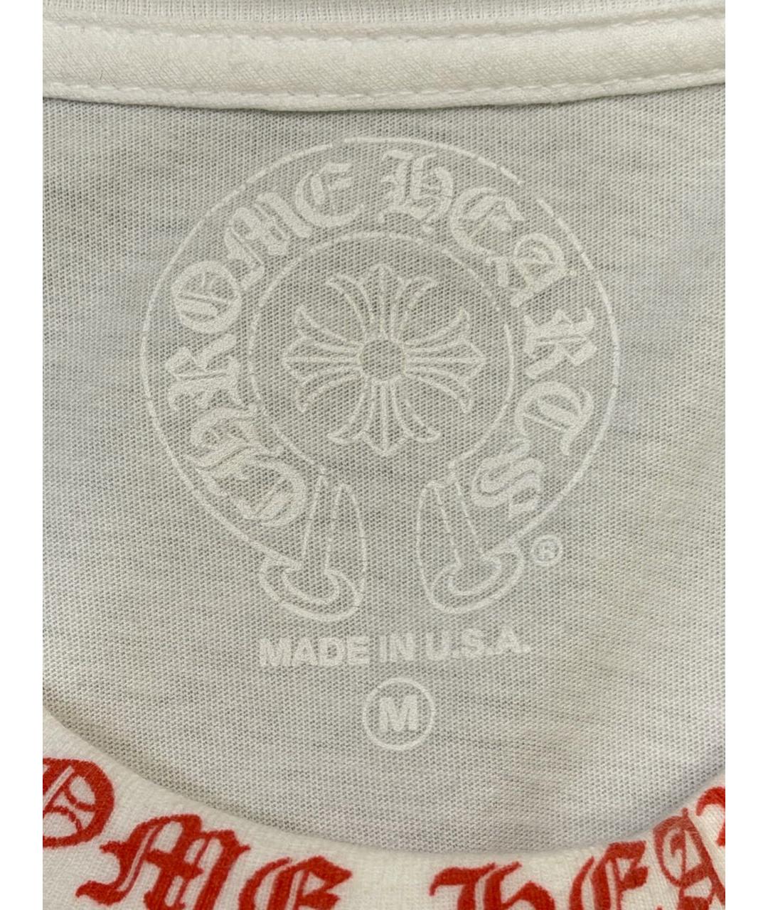 CHROME HEARTS Белая хлопковая футболка, фото 7