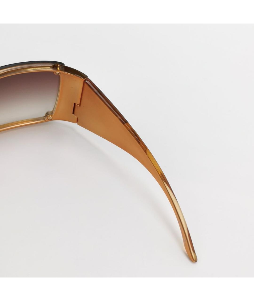 CHRISTIAN DIOR Коричневые пластиковые солнцезащитные очки, фото 4