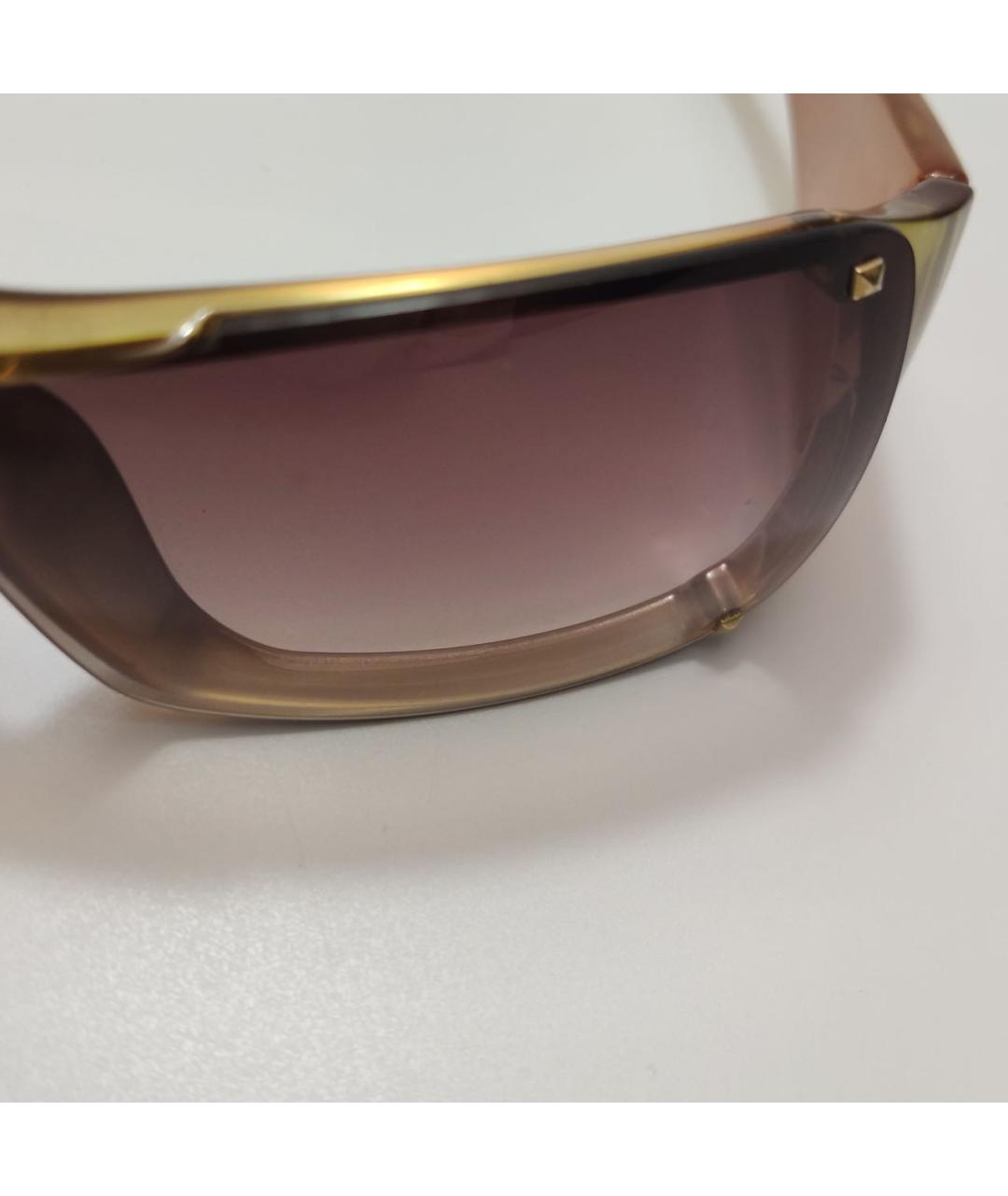CHRISTIAN DIOR Коричневые пластиковые солнцезащитные очки, фото 7