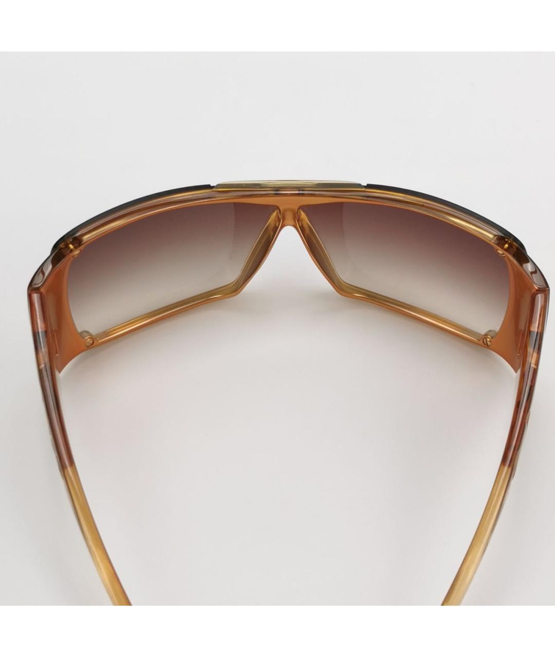 CHRISTIAN DIOR Коричневые пластиковые солнцезащитные очки, фото 6