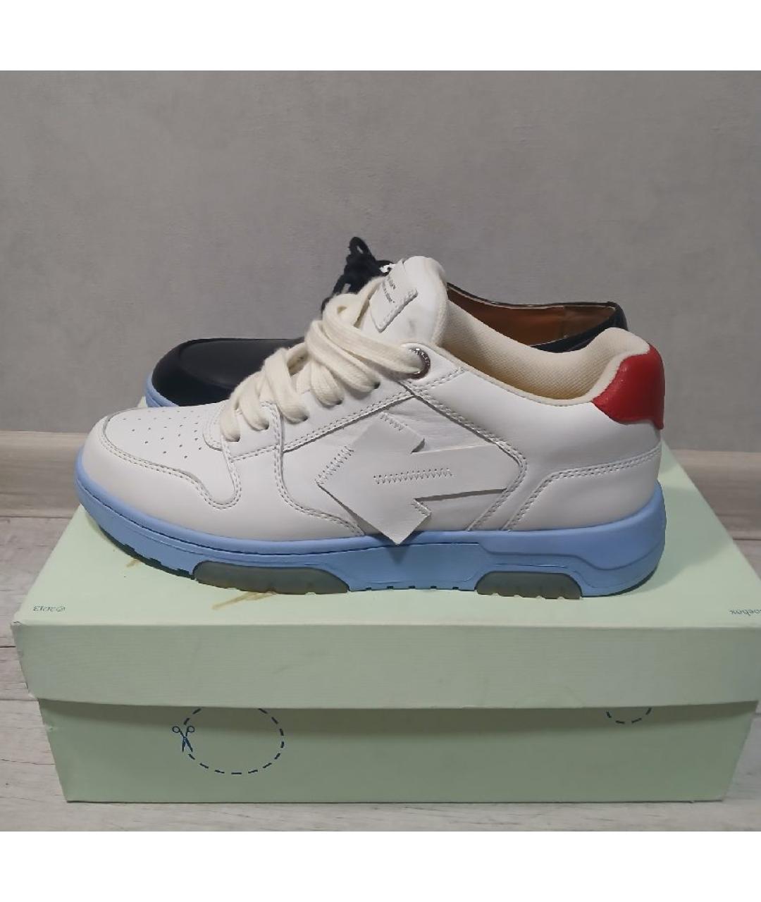 OFF-WHITE Мульти кожаные низкие кроссовки / кеды, фото 7