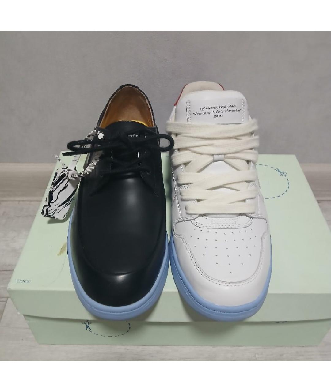 OFF-WHITE Мульти кожаные низкие кроссовки / кеды, фото 2