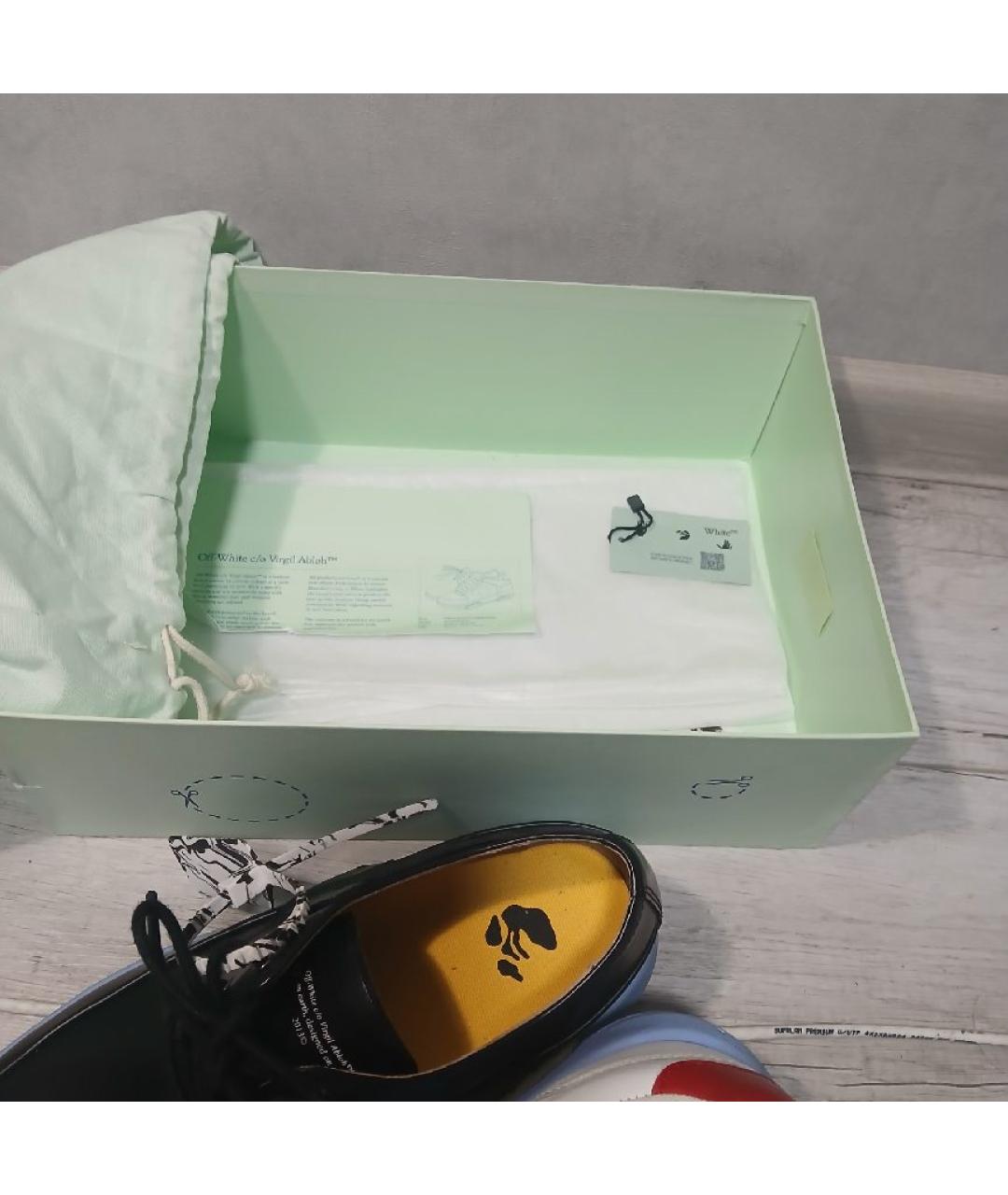 OFF-WHITE Мульти кожаные низкие кроссовки / кеды, фото 8