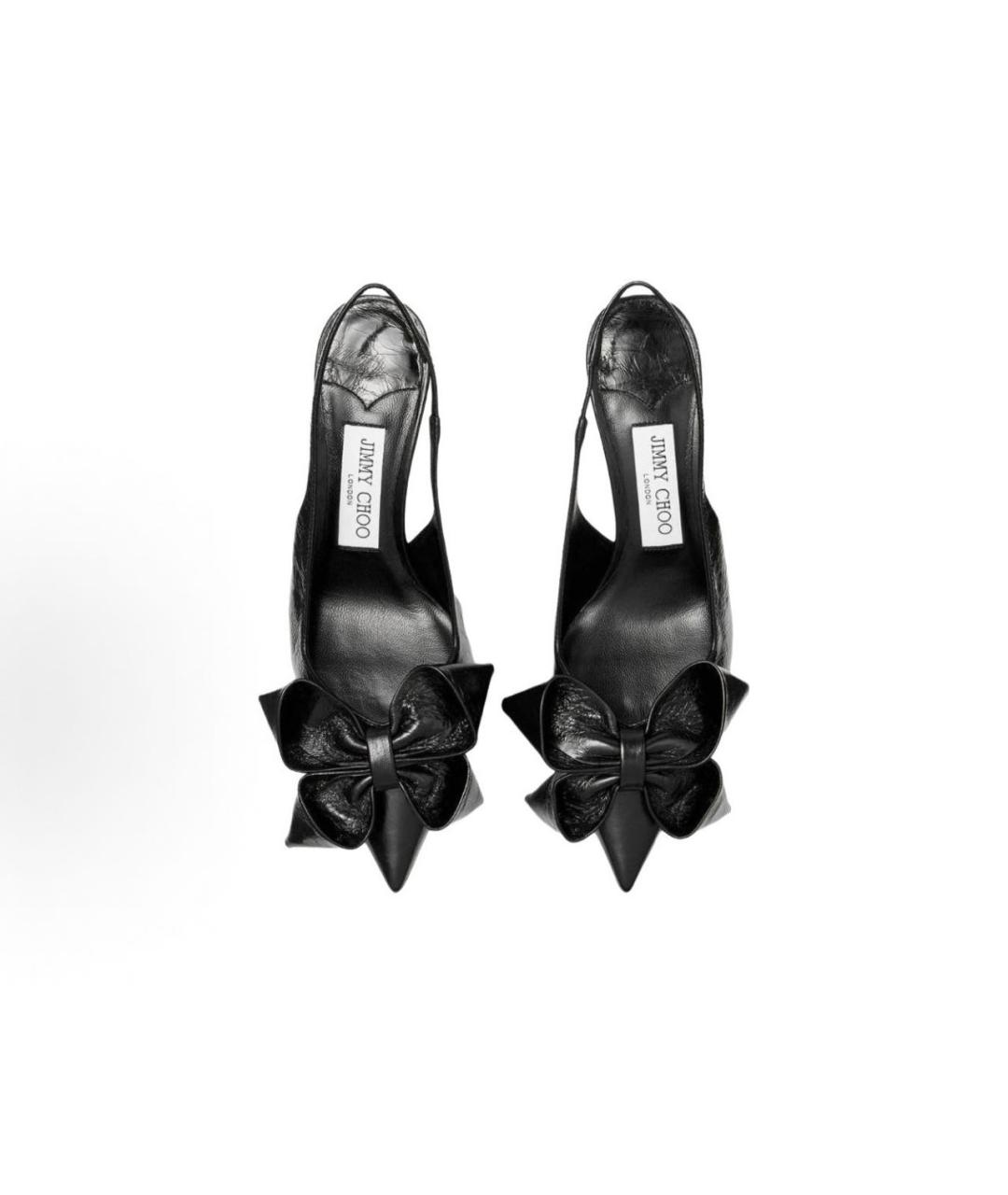 JIMMY CHOO Черные кожаные туфли, фото 3