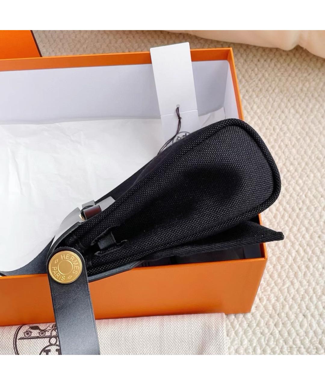 HERMES Черная тканевая сумка через плечо, фото 6