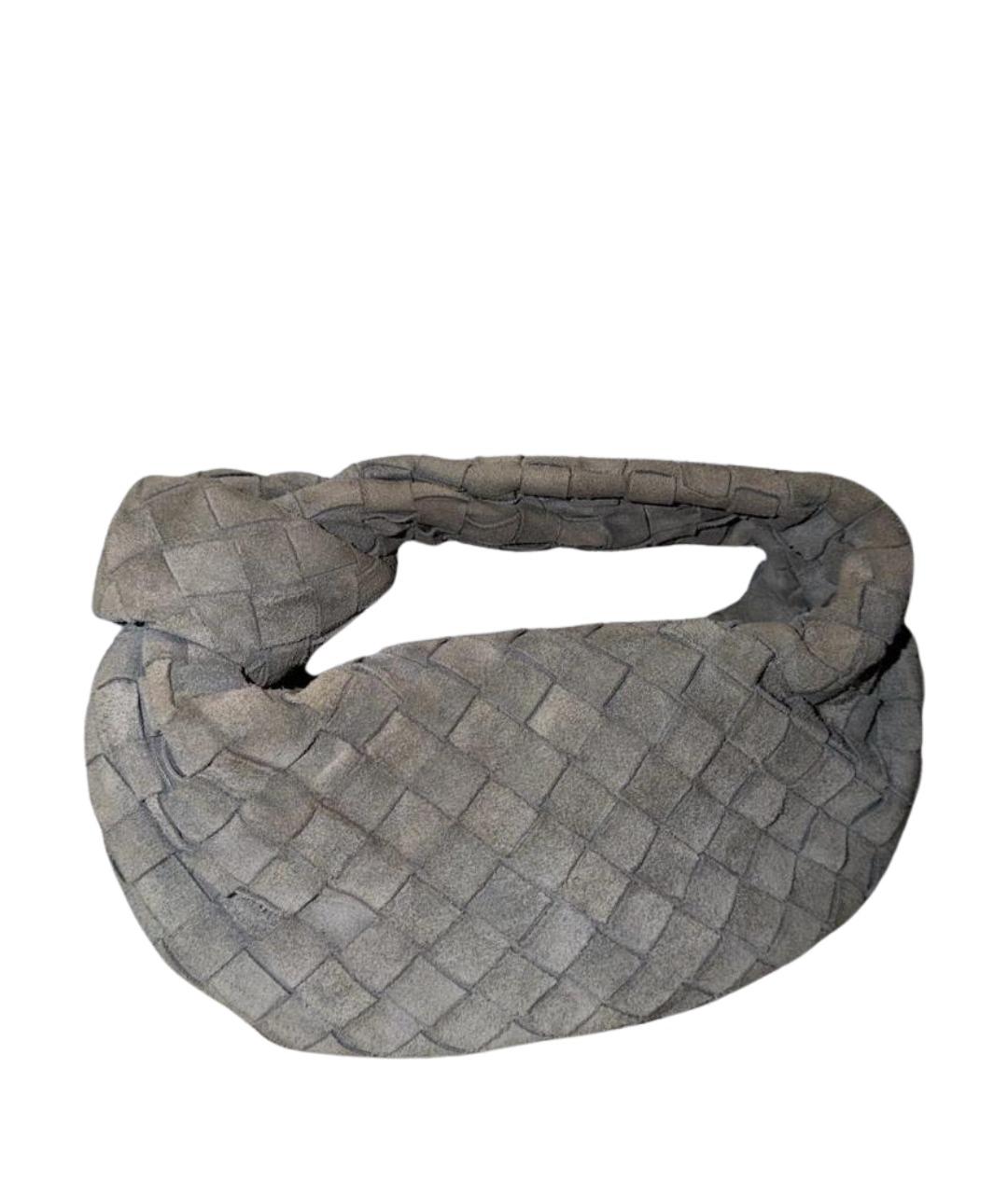 BOTTEGA VENETA Серая замшевая сумка с короткими ручками, фото 1