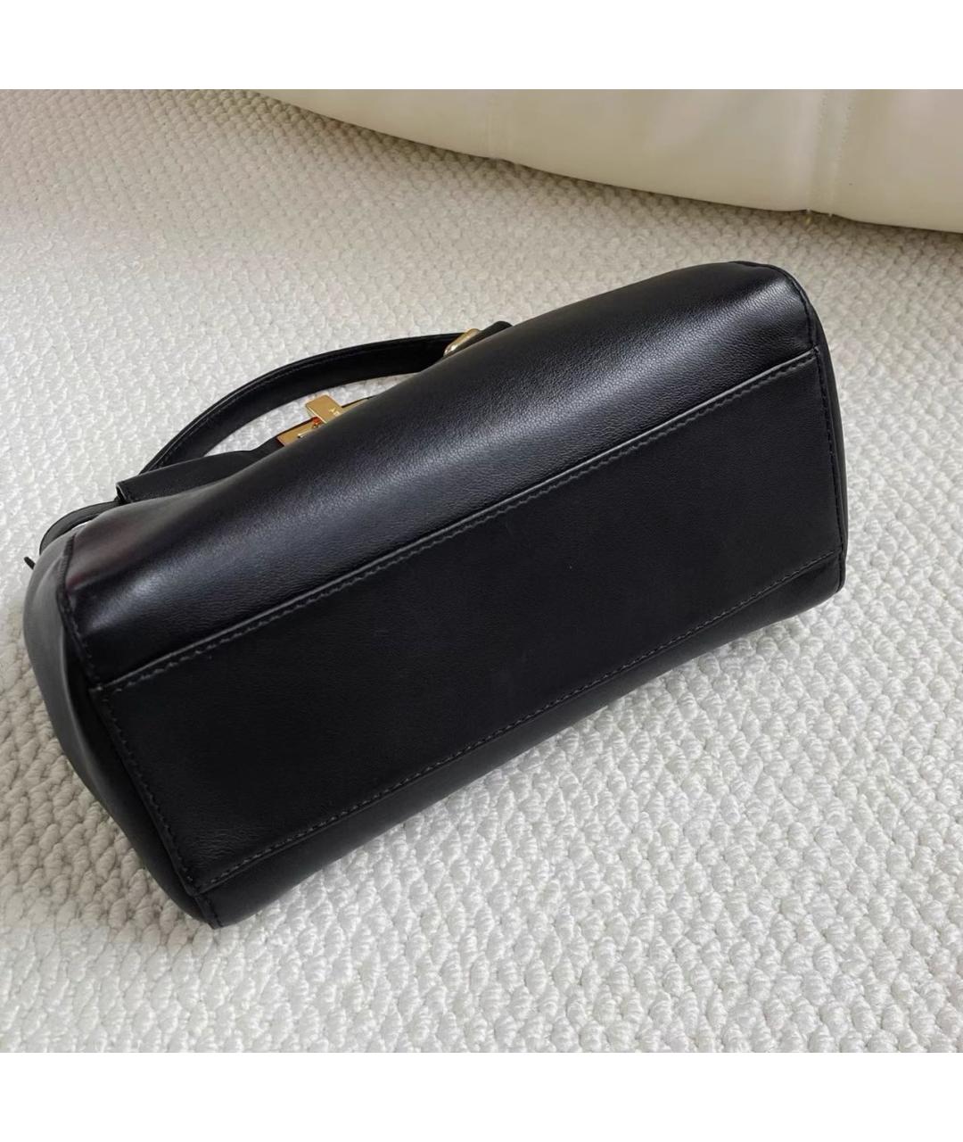 FENDI Черная кожаная сумка через плечо, фото 7