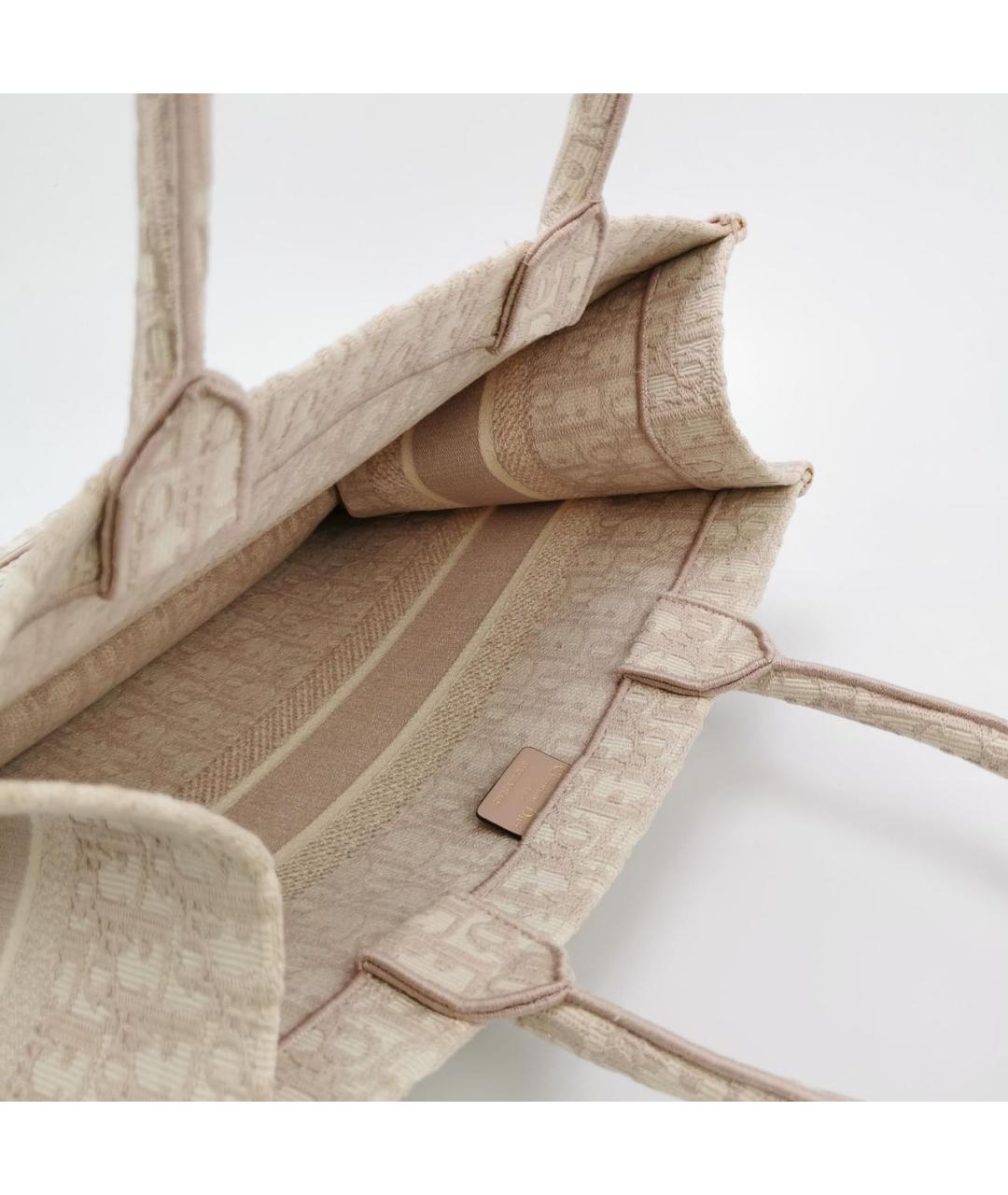 CHRISTIAN DIOR Розовая твидовая сумка тоут, фото 6