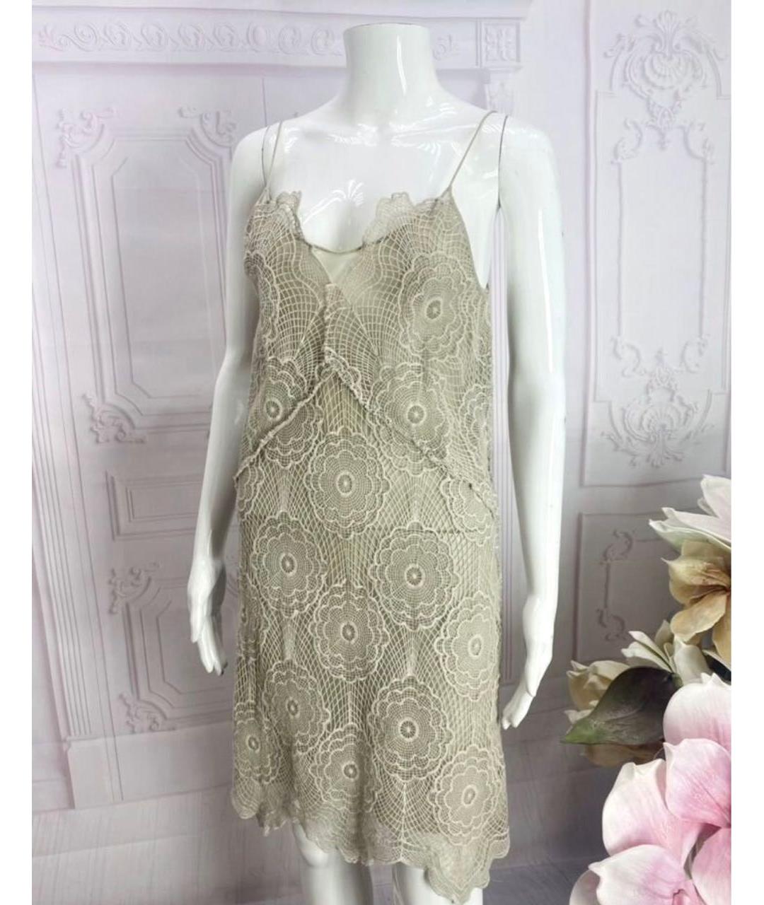 LIVIANA CONTI Бежевое хлопковое платье, фото 6