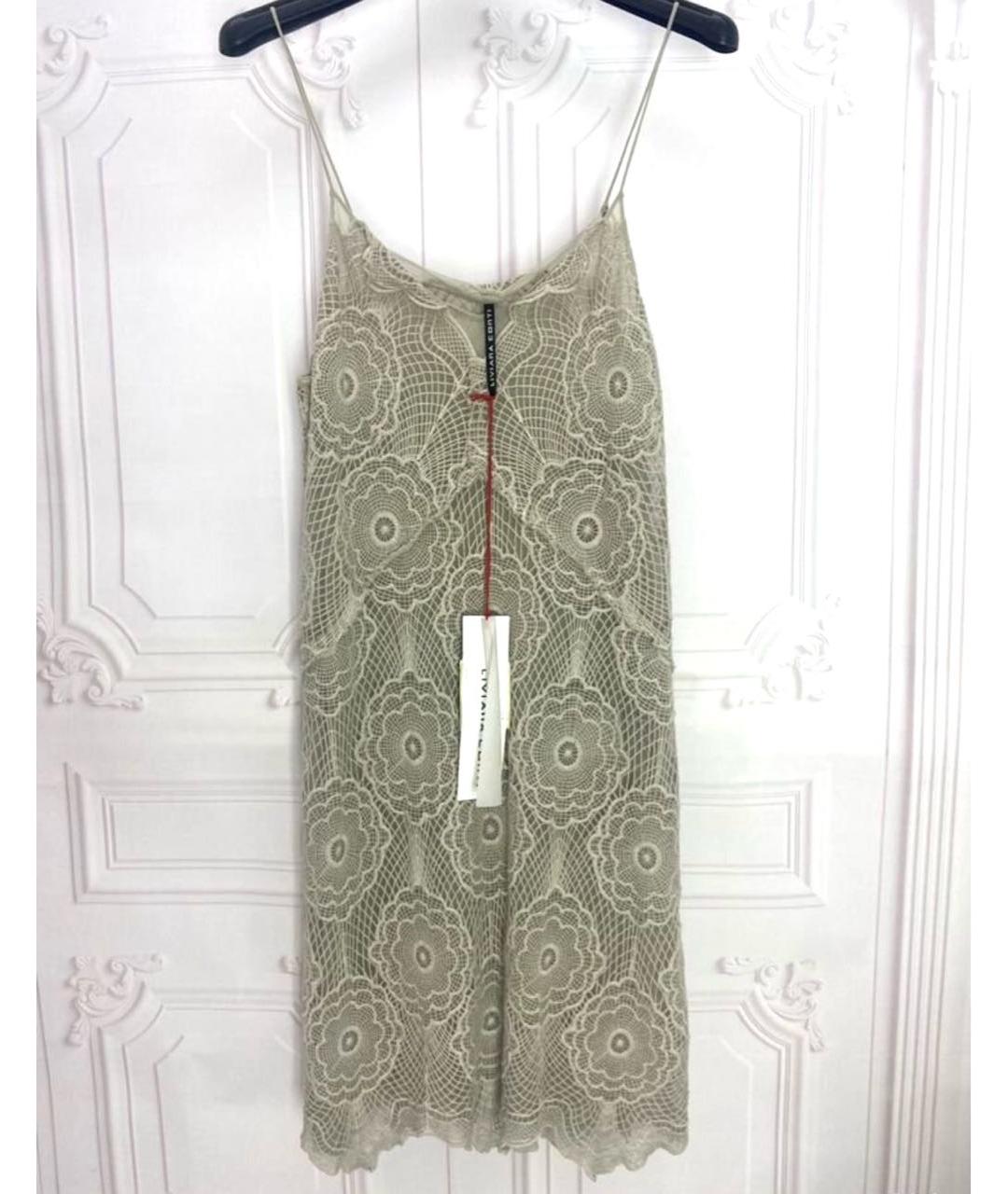 LIVIANA CONTI Бежевое хлопковое платье, фото 5