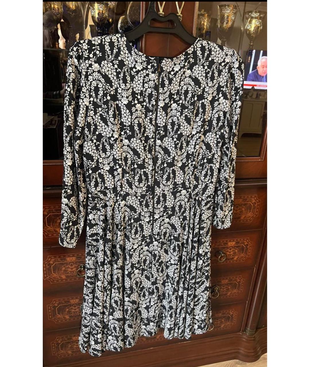 DOLCE&GABBANA Черное шелковое коктейльное платье, фото 2