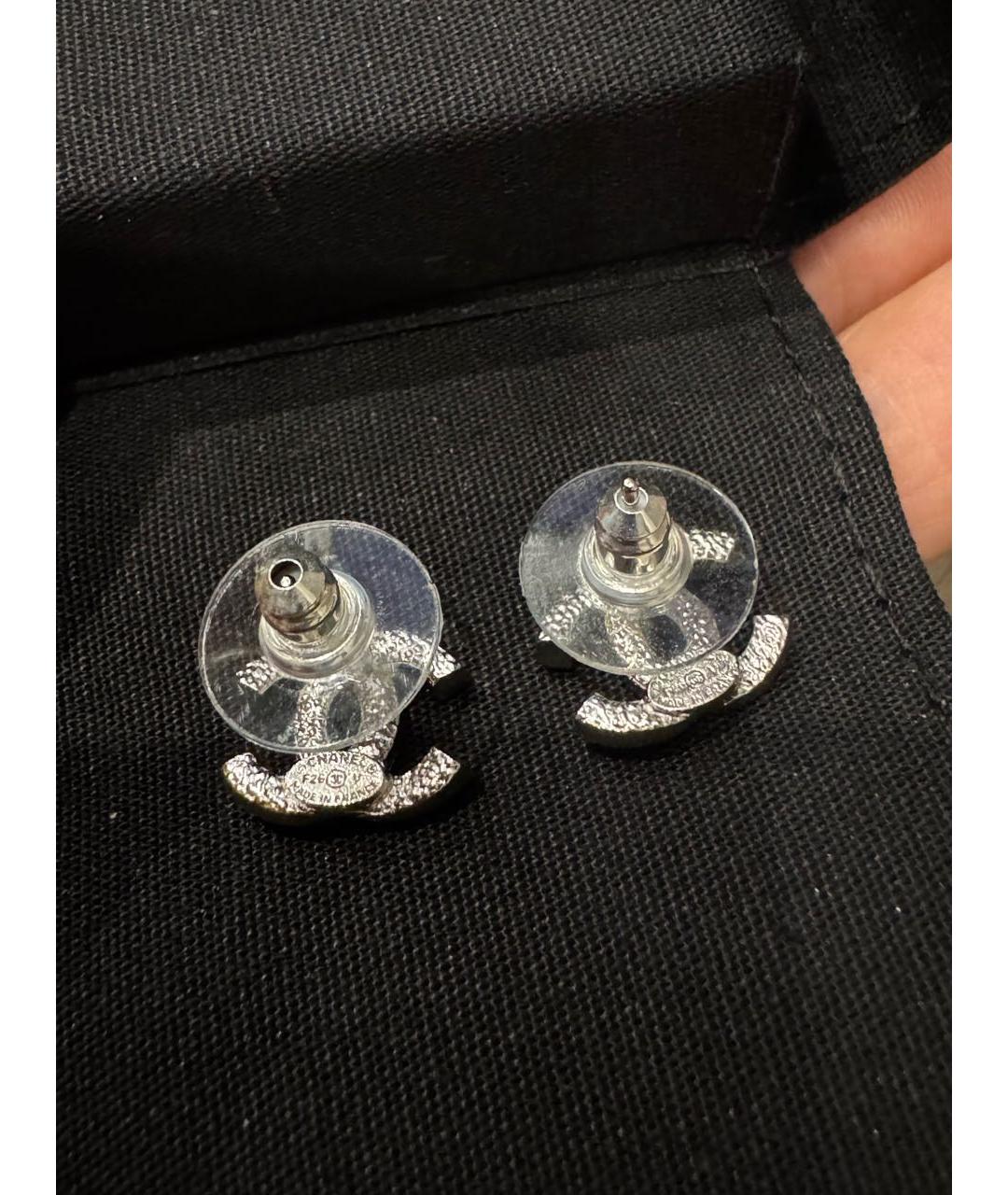 CHANEL Серебряные металлические серьги, фото 2