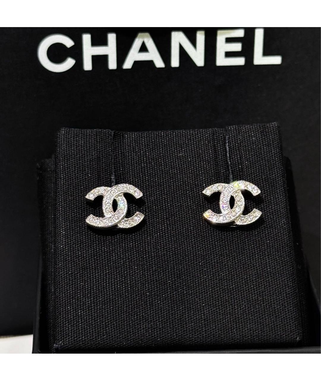CHANEL Серебряные металлические серьги, фото 8