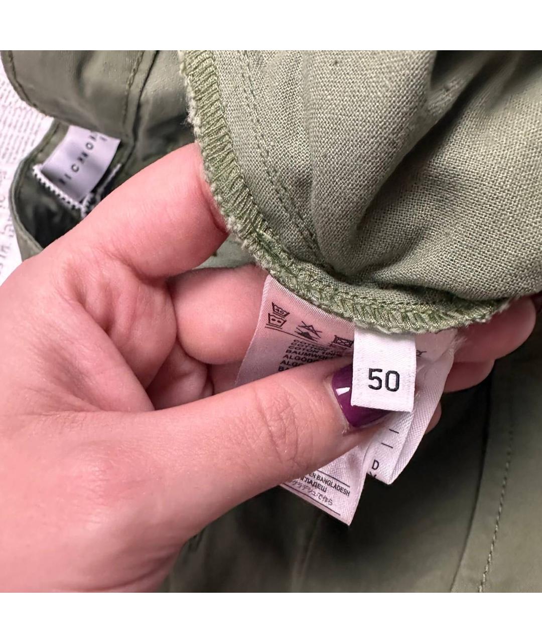 JOHN RICHMOND Хаки хлопковые повседневные брюки, фото 6