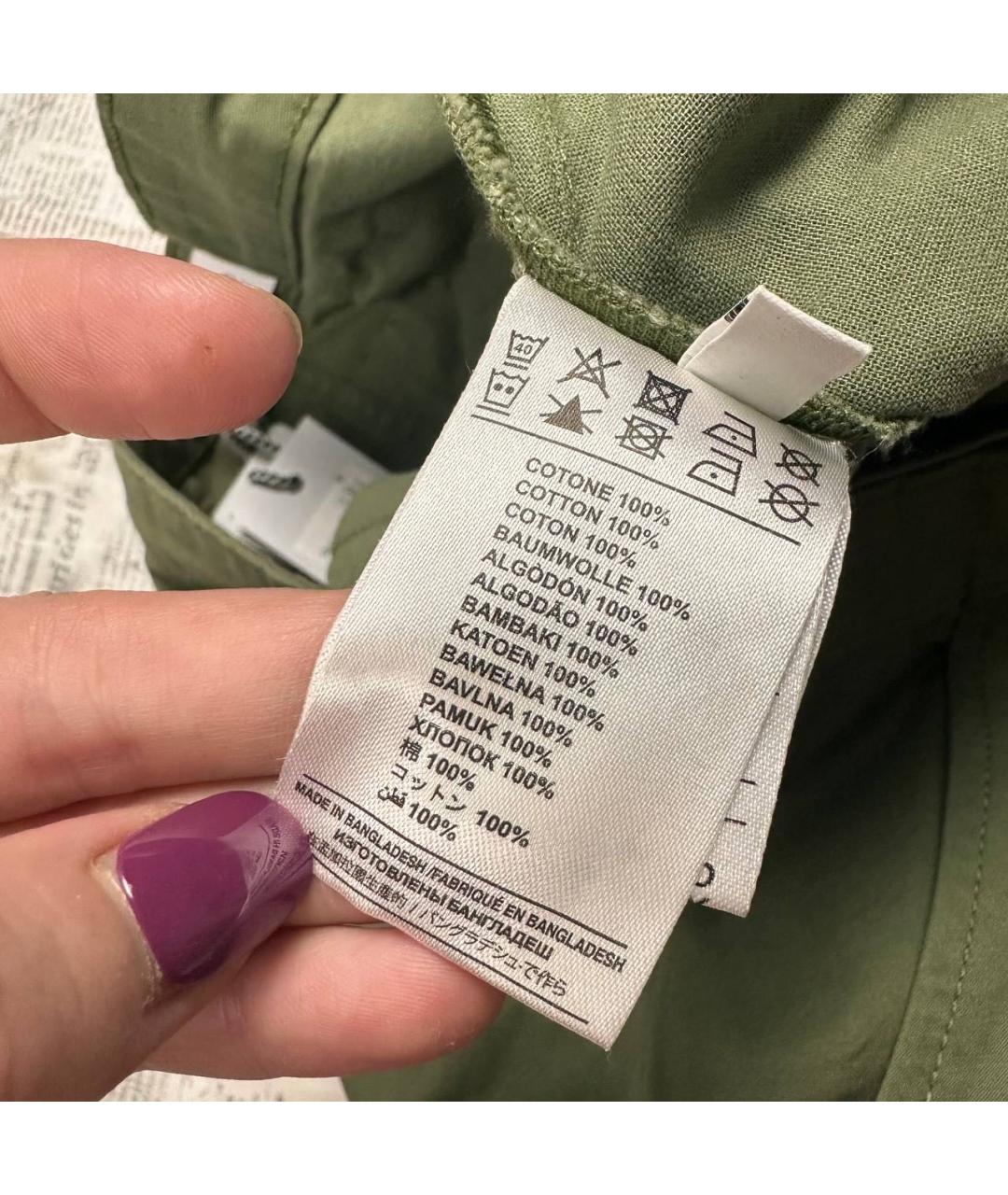 JOHN RICHMOND Хаки хлопковые повседневные брюки, фото 8