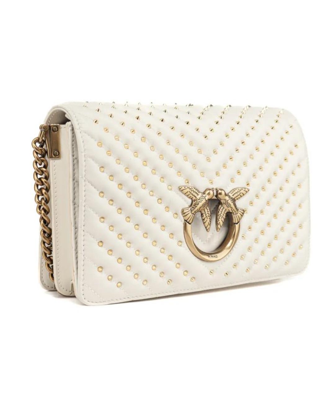 PINKO Белая кожаная сумка через плечо, фото 2