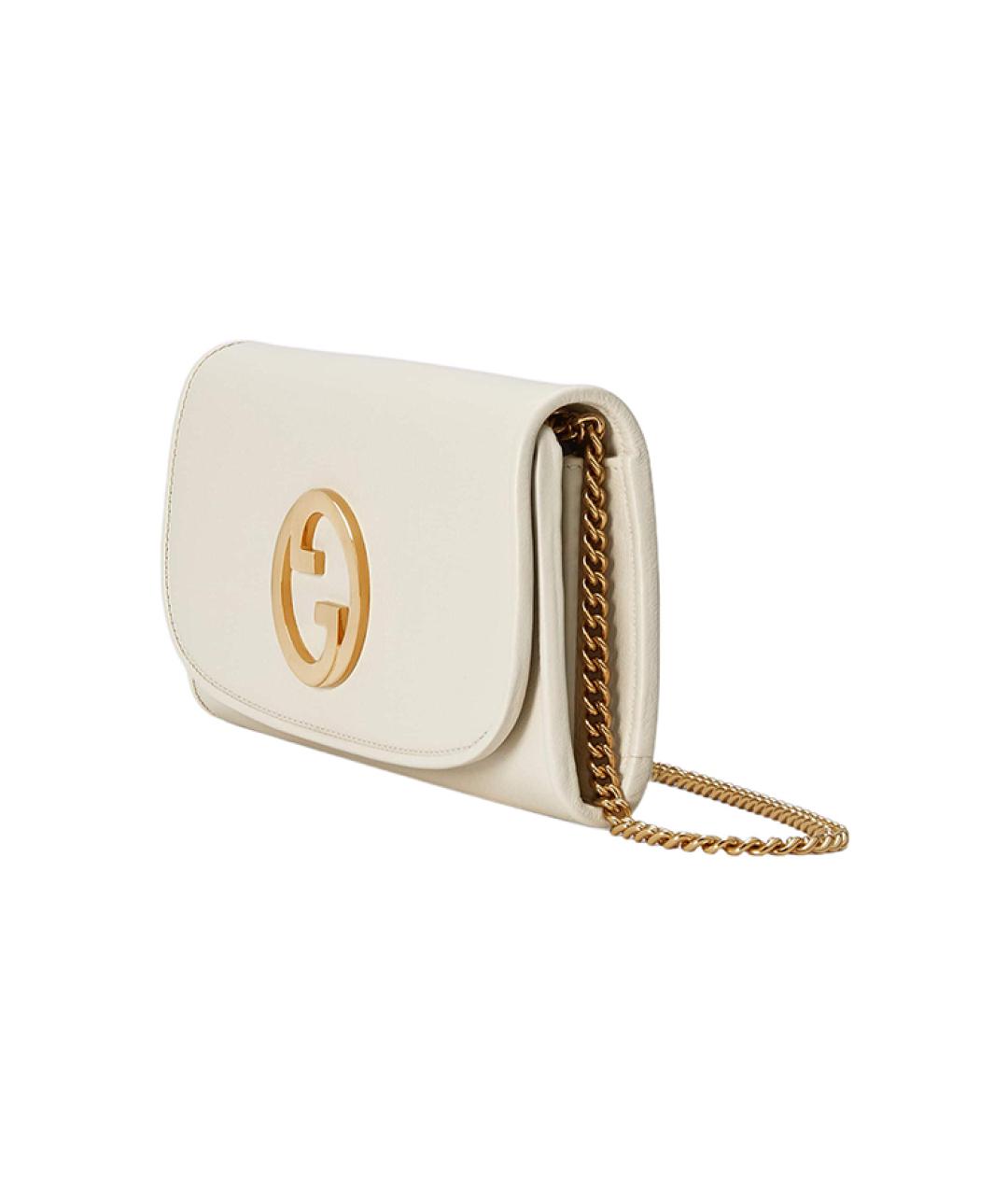 GUCCI Белый кожаный кошелек, фото 2