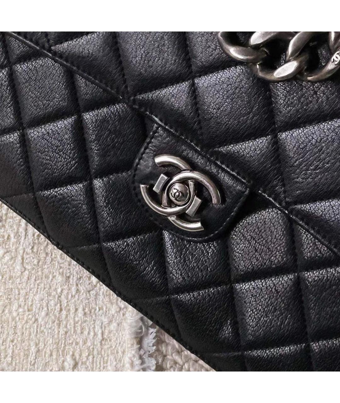 CHANEL Черная кожаная сумка через плечо, фото 6