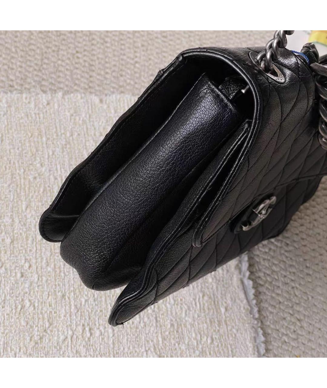 CHANEL Черная кожаная сумка через плечо, фото 8