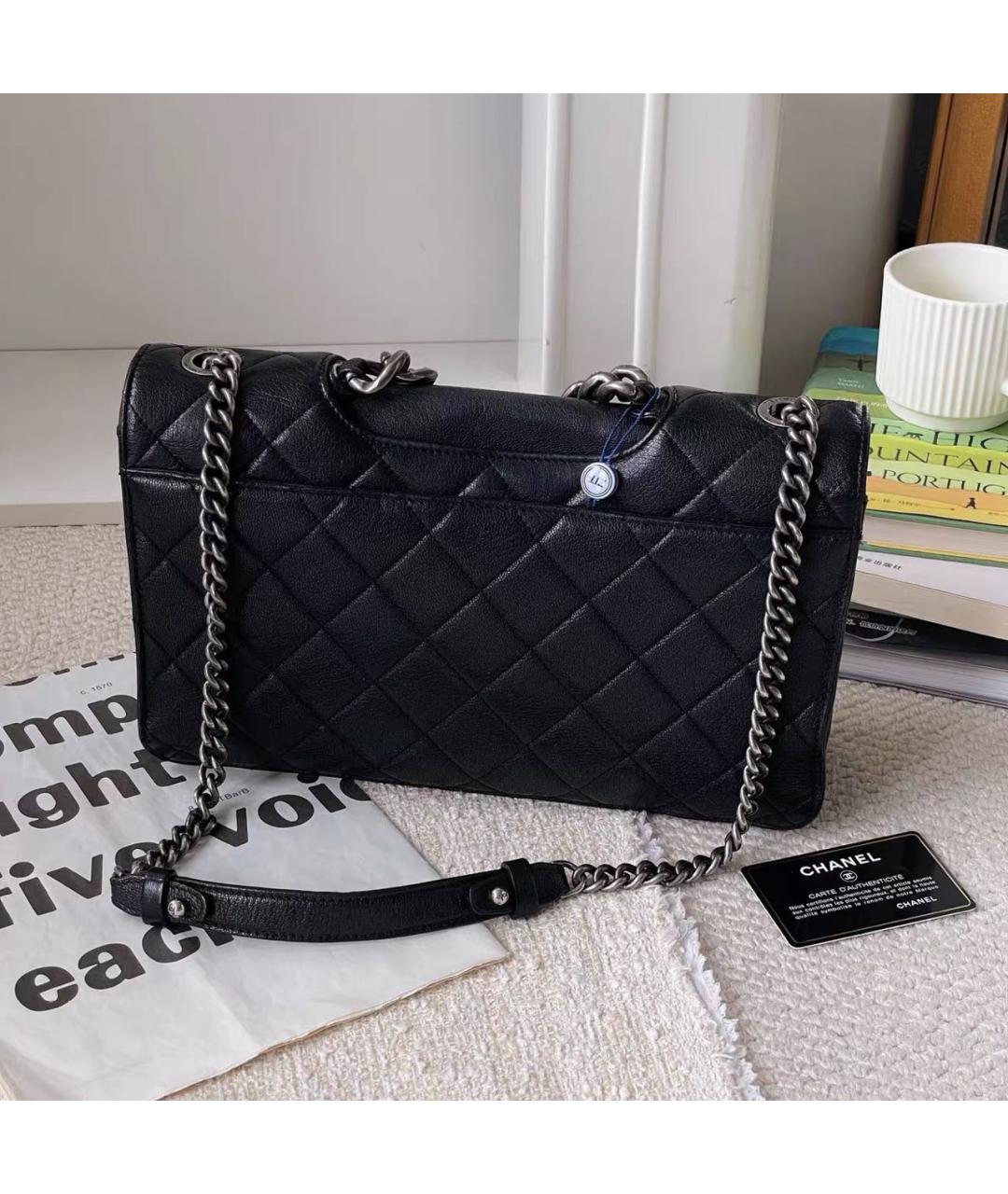 CHANEL Черная кожаная сумка через плечо, фото 2