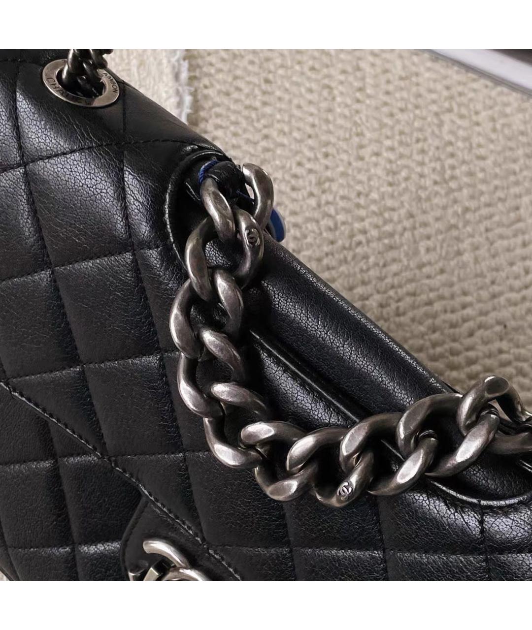 CHANEL Черная кожаная сумка через плечо, фото 5