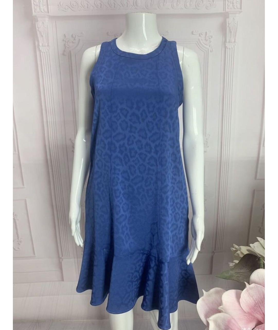 NUDE Синее ацетатное повседневное платье, фото 4