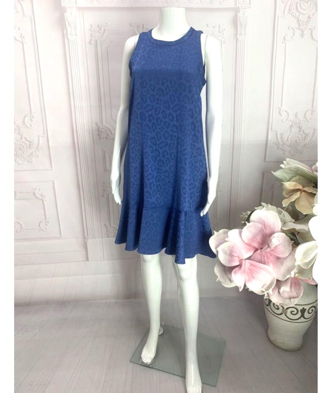 NUDE Синее ацетатное повседневное платье, фото 8