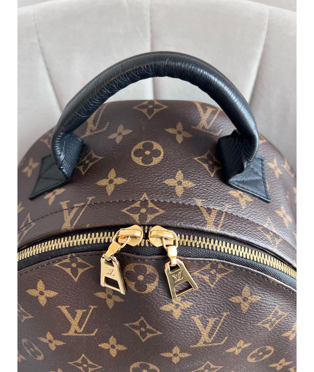 LOUIS VUITTON Коричневый кожаный рюкзак, фото 4