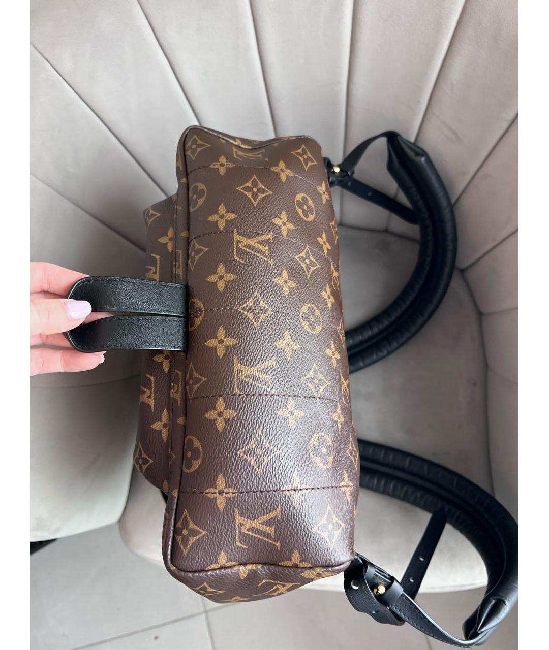 LOUIS VUITTON Коричневый кожаный рюкзак, фото 6